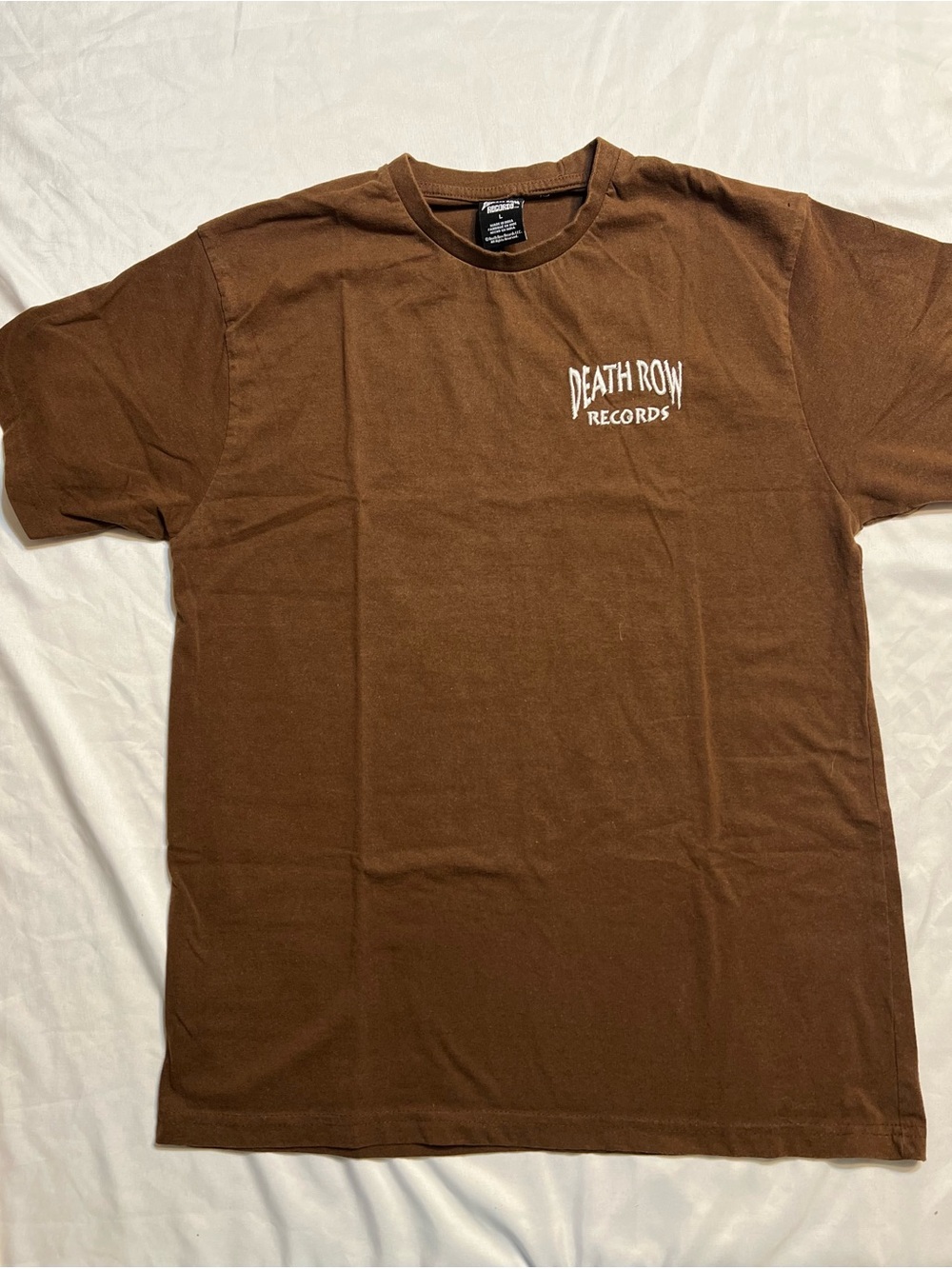 Death Row Records Brown Short Sleeve Tee for Men